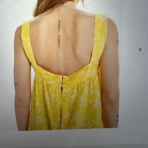 Natalie Martin Yellow Silk Tanktop size small